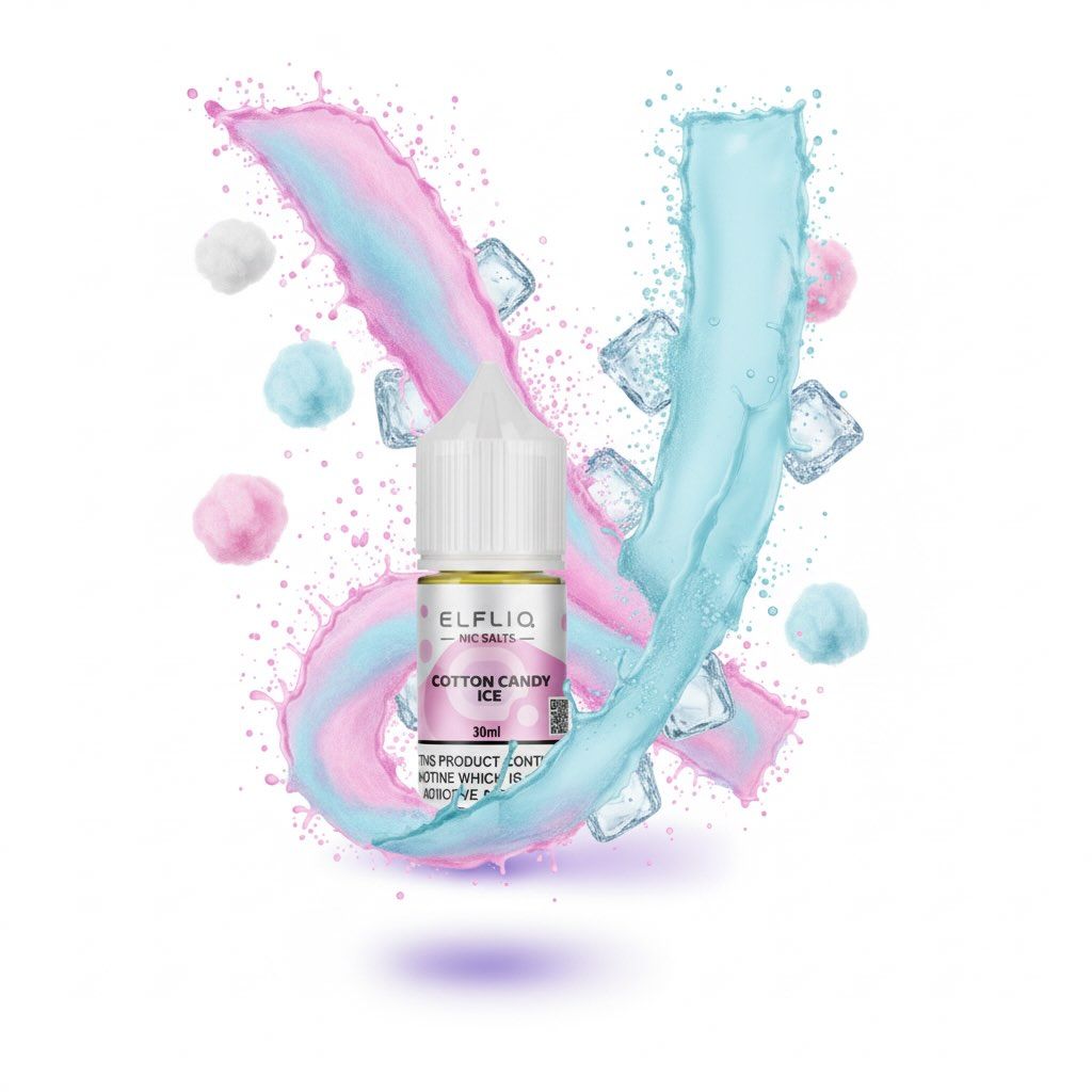 ELFLIQ Elf Bar Salt - Cotton candy ice 30ml (50mg)