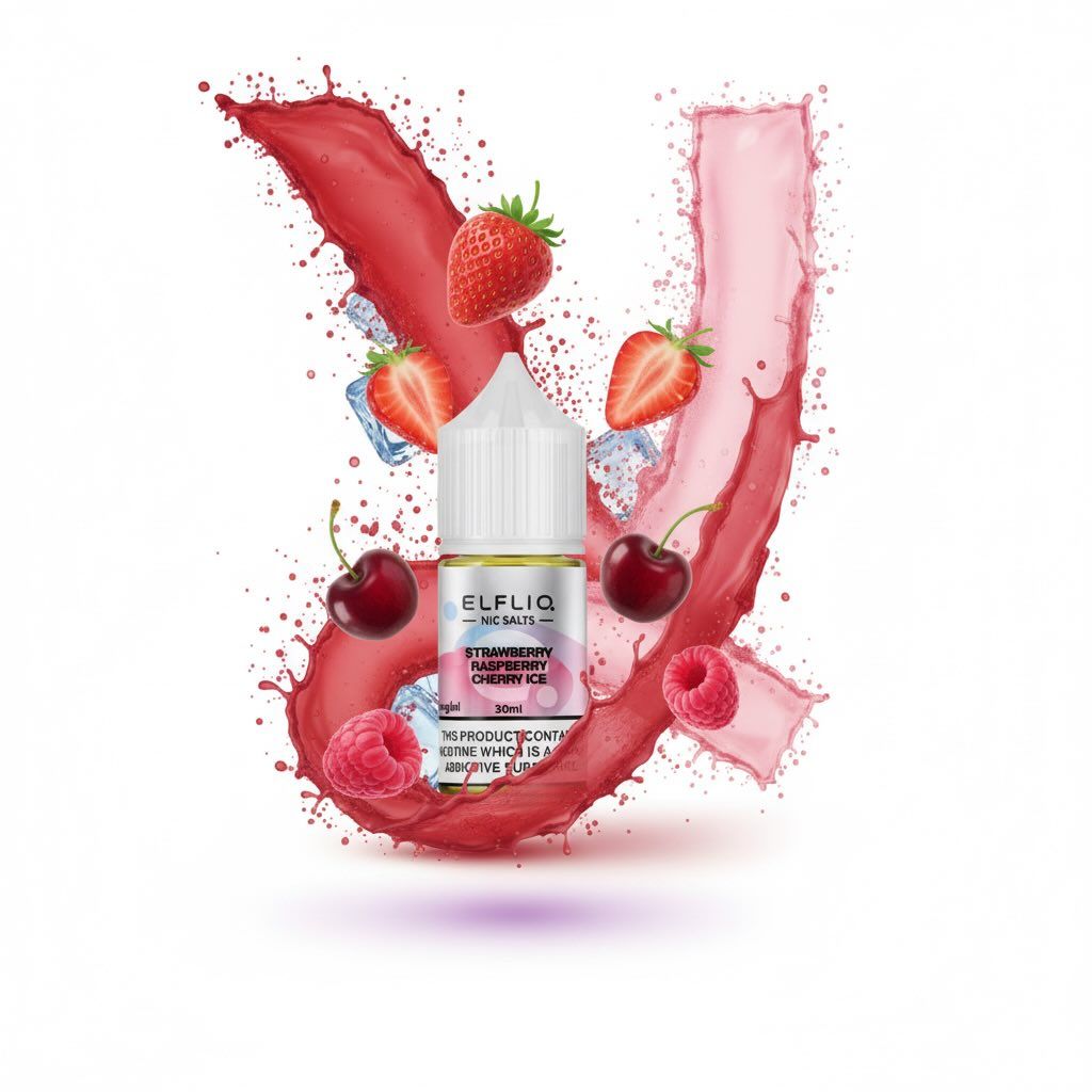 ELFLIQ Elf Bar Salt - Strawberry raspberry cherry ice 30ml (50mg)