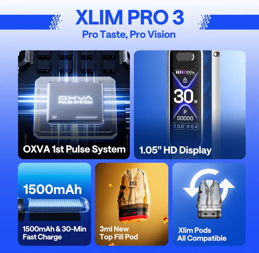 OXVA Xlim PRO 3 Pod Kit - Brown Leather