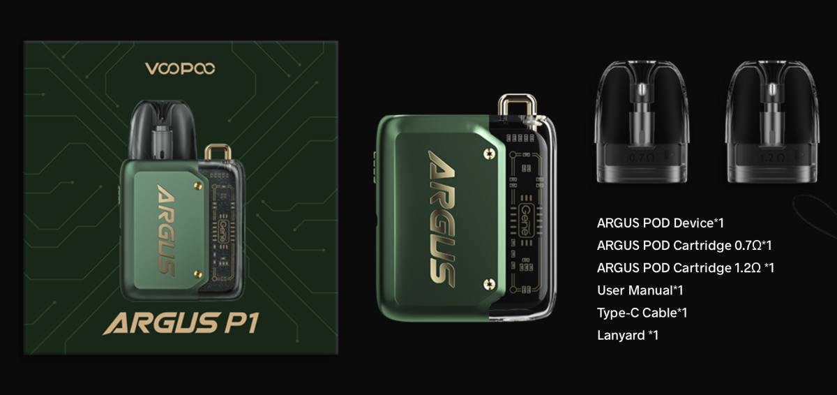 VOOPOO Argus P1 Pod -  green
