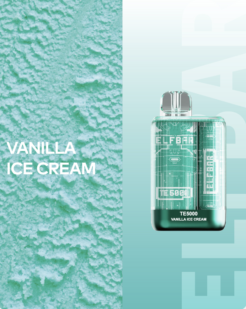 Elf Bar TE5000 - Vanilla ice cream 5%
